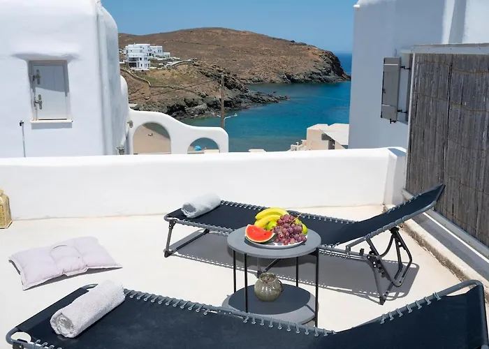 Superior 3 Beachfront Hot Tub And Seaview * Panormos (Mykonos)